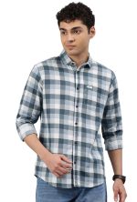 Majestic Man Men Comfort Slim Fit Opaque Checked Cotton Casual Shirt