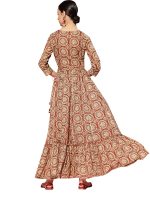 ishin Women's Cotton Relaxed Fit A Line Kurta