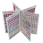 Fine Touch Spiral pottu/Bindi Book 948 Vibrant Kumkum Bindi Stickers | Easy Self-Adhesive Application | Multiple Colors & Sizes | Velvet Finish | Indian Traditional pottu