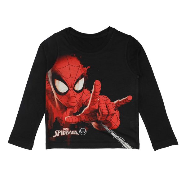 Marvel Spiderman by Wear Your Mind Boy's Regular Fit Long Sleeve Top