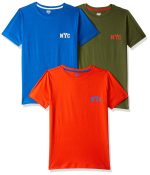 Amazon Brand - Jam & Honey Mix Pattern Regular Fit Boys 100% Cotton Printed Half Sleeves T-Shirt | Age 2-12 Years (Pack of 3)