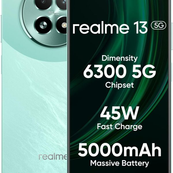 realme 13 5G (Speed Green, 8GB RAM, 128GB Storage) | Expandable Upto 2TB | Up to 18GB Dynamic RAM | 50MP AI Dual Camera | 6.72" AMOLED Display | 45W Ultra Charging | Dimensity 6300 Processor