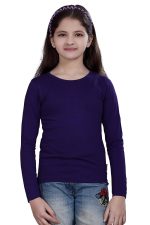 SINI MINI sinimini Girls Full Sleeve Cotton Round Neck Tshirt with bio wash (Pack of 1).