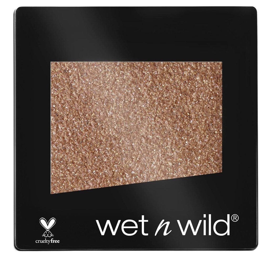 Wet n Wild, Color Icon Glitter Single Eyeshadow Powder, Shiny Single Eyeshadow With Hydrating Formula And Silky Texture, Professional Glitter For Makeup, Nudecomer-1.4G Shimmery Finish