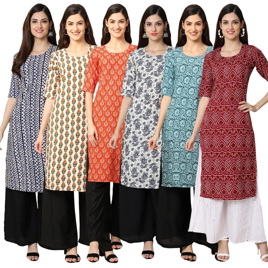 7Threads Kurti || Kurta for Women|| Kurta|| Women's Kurta|| Style Kurti for Women|| Kurti Pack of-6