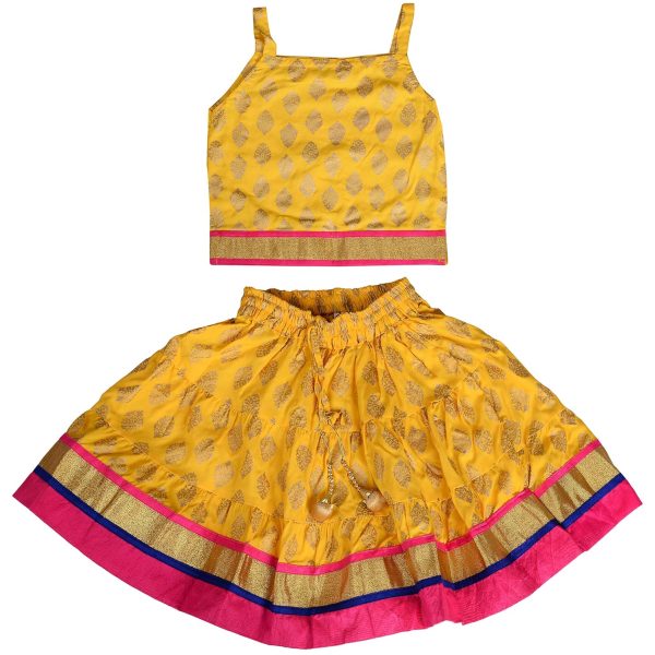 DIAMO Girl's Rayon Readymade Lehenga Choli