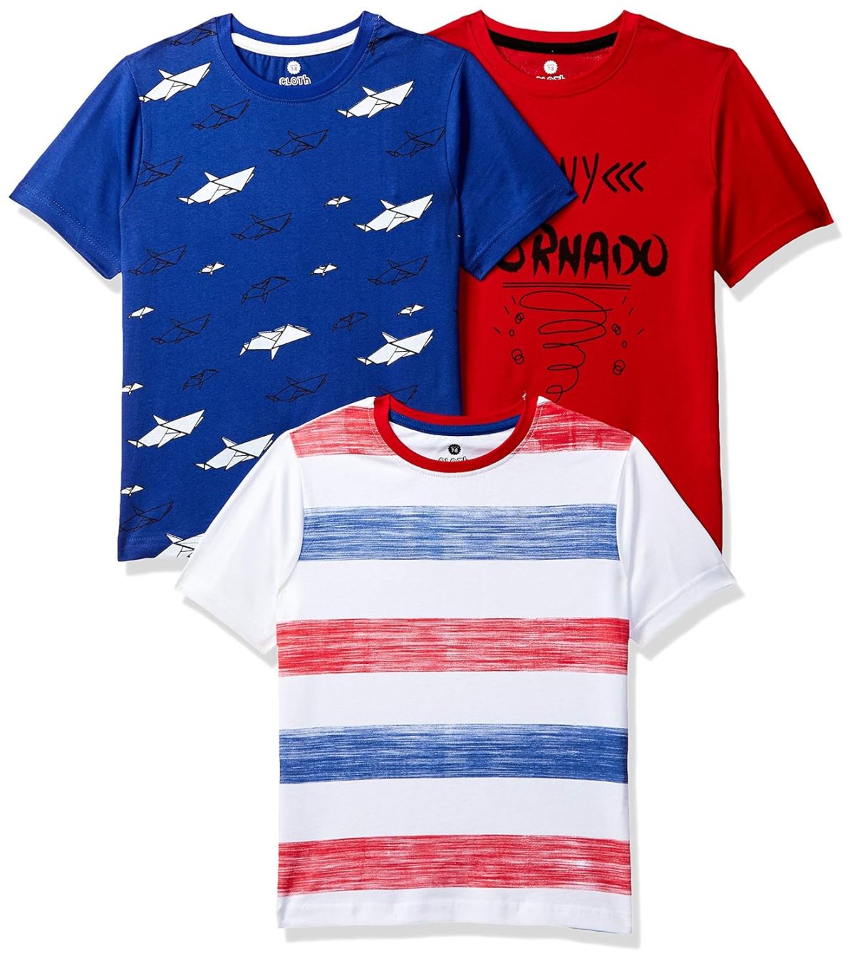 Clotth Theory Boys Printed Bio Washed Cotton Half Sleeve T-Shirt Combo for Boys- Pack of 3