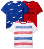 Clotth Theory Boys Printed Bio Washed Cotton Half Sleeve T-Shirt Combo for Boys- Pack of 3