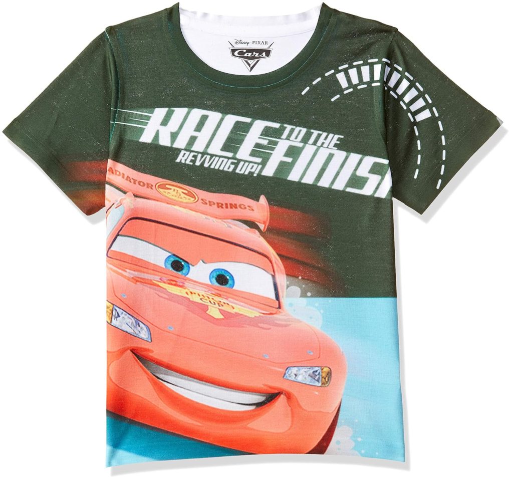 Cars by Wear Your Mind Boy's Regular Fit T-Shirt