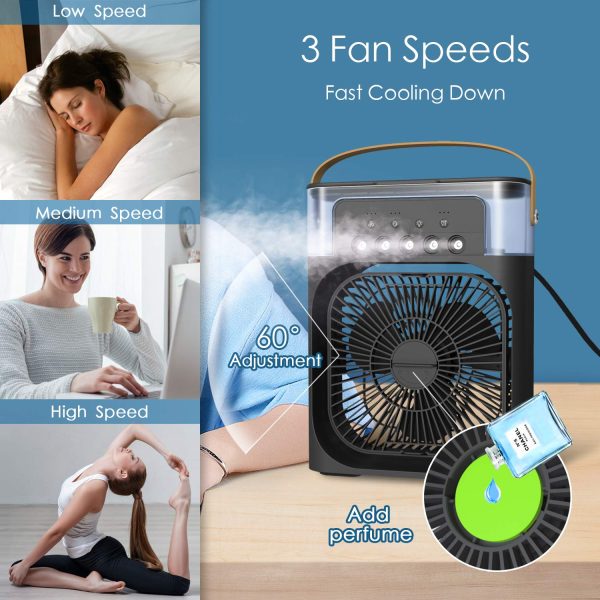 Mabron (HOT 15 Years Warranty) Experience ultimate cooling versatility with the White Portable Air Conditioner Fanthis USB-powered mini AC a desk fan_M3_M8_Multicolor