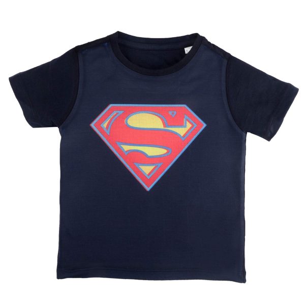 Superman by Wear Your Mind Boy's Plain Regular T-Shirt (WB.SM.BT020.3_Navy 8-9Y)