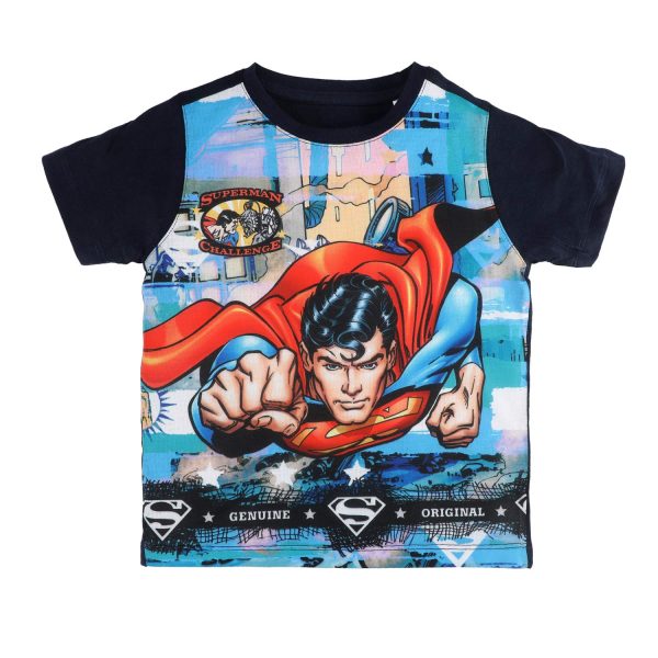 Superman by Wear Your Mind Boy's Plain Regular T-Shirt (WB.SM.BT025.3_Blue 2-3Y)