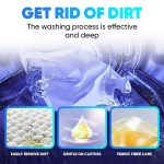 Small Portable Washing Machine, Mini Washer 9L High Capacity with 3 Modes Deep Cleaning for Underwear, Baby Clothes, or Small Items, Foldable Washing Machine for Apartments, Camping-White & Blue - Image 6