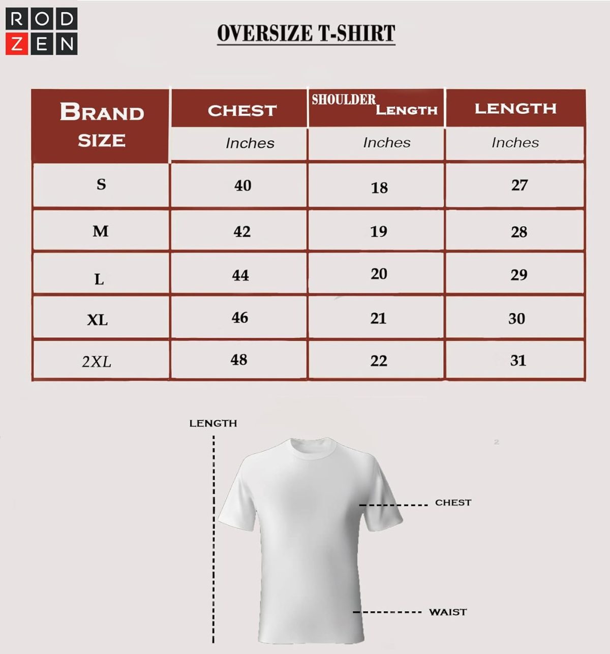 RodZen Men's Cotton Round Neck Half Sleeve Oversized Printed T-Shirt - Image 7