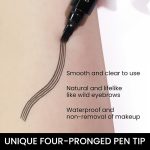 Magical Eyebrow Waterproof Brow Pencil, Eyebrow Contouring Pen,4 Tip Eye Brow Pencils for Women Makeup,natural & long-lasting finish 3d Microblading Eyebrow Pen Pencil,24h Smudge Proof (Black) - Image 5