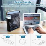 Mabron [15 𝒀𝒆𝒂𝒓𝒔 𝑾𝒂𝒓𝒓𝒂𝒏𝒕𝒚] Mini Evaporative Air Cooler – Portable Fan with LED Light, 3 Wind Speeds, and 3 Spray Modes for Desk, Office, or Travel - Black_Multicolor - Image 6
