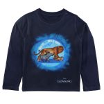Lion King by Wear Your Mind Boy's Plain Regular fit Long Sleeve Top (DLKF0017.3_Navy Blue 4-5Y)