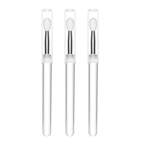 Red Square 3Pcs Clear Lip Brushes Silicone Lip Applicator Brush Reusable Lip Mask Applicator Lip Scrub Brushes Crystal Makeup Brushes Lipstick Applicator Brushes Makeup Brushes and Tools