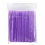 Eyelash Micro Brushes Individual Applicators 100pcs (Purple)