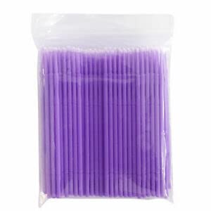 Eyelash Micro Brushes Individual Applicators 100pcs (Purple)