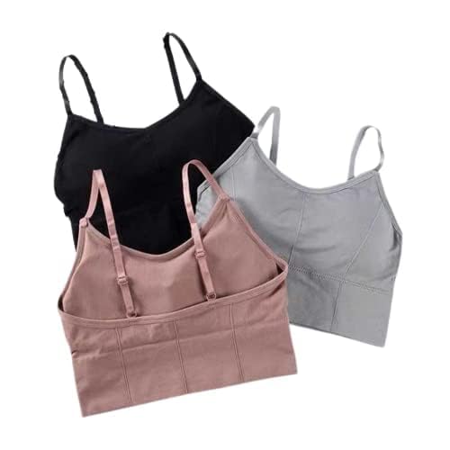 KUMPA Women's Cotton Wirefree Full Coverage Regular Wear Lightly Padded Bra Pack of 3 (U_K_B_5693)