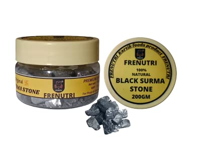FRENUTRI Natural Surma Stone - Kohl - Stibnite - 200 Grams - For Pooja & Cooling Of Eyes (PACK OF 1)