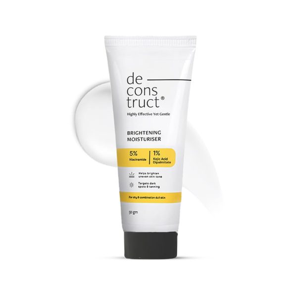 Deconstruct Niacinamide Brightening Face Moisturizer| 5% Niacinamide + 1% Kojic Acid + 5% Vitamin C | For Dark Spots And Uneven Skin Tone | Brightens & Hydrates | 50 Gm