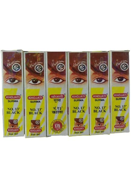 URJUWANI khojati SURMA no 13 black pack of 06 (men & women) (black, 30 g)