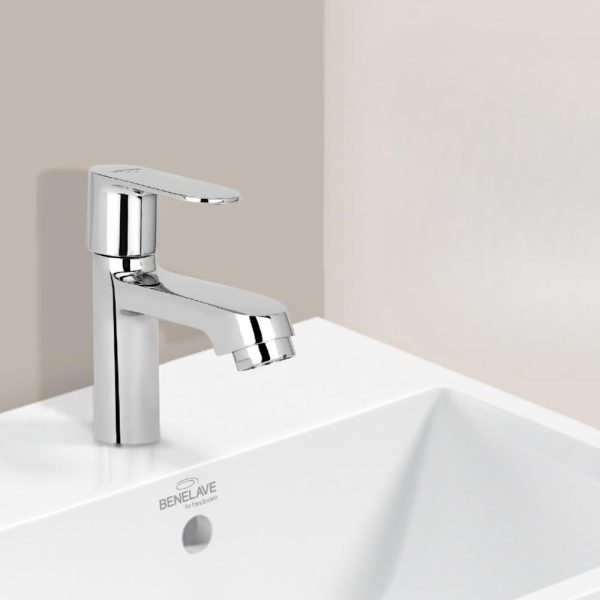 Benelave by Hindware Volga Pillar Tap for Bathroom, Brass with Chrome Finish | 7-Year Manufacturer Warranty