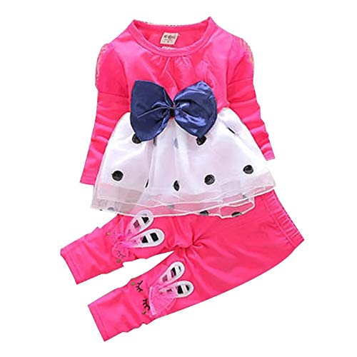 A P Boutique Girls' Midi Dress (Pink White_6-12 Months)