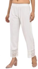 Women's Viscose Rayon Solid Regular Fit Trouser Pant Palazzo Bottom Wear