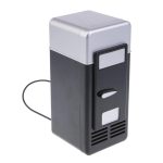 IVELECT Universal 5V Car Mini Fridge Warmer and Cooler Dual Auto USB Refrigerator Freezer Office Black - Image 3