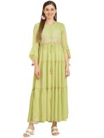 Juniper Women's Chiffon Layered and Tiered Kurta