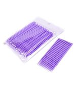 Eyelash Micro Brushes Individual Applicators 100pcs (Purple) - Image 3