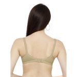 SHERRY Women's Non Padded Moulded Wirefree Cotton Blended Bra(777-OLIVE) - Image 3