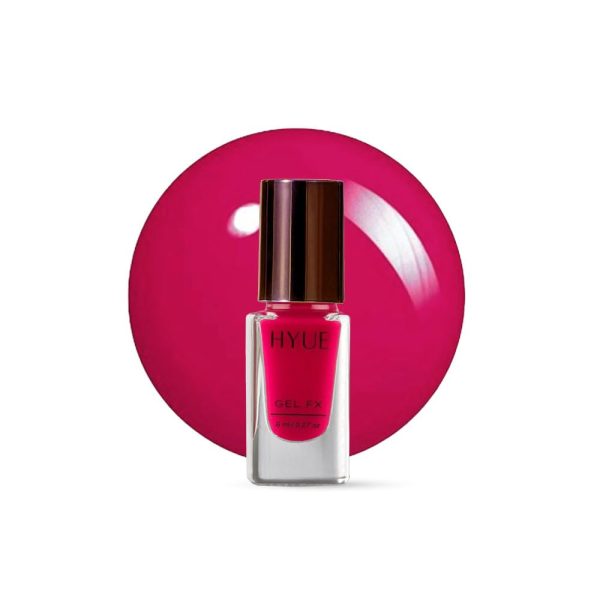 HYUE Gel FX Nail Paint | Cerise | 8ml | Ultra-Glossy Gel Finish | 14-Day Long-Lasting Wear | Quick-Dry & Chip-Resistant | Vegan & Paraben-Free | No UV Needed | 22 Rich Salon-Quality Shades