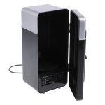 IVELECT Universal 5V Car Mini Fridge Warmer and Cooler Dual Auto USB Refrigerator Freezer Office Black