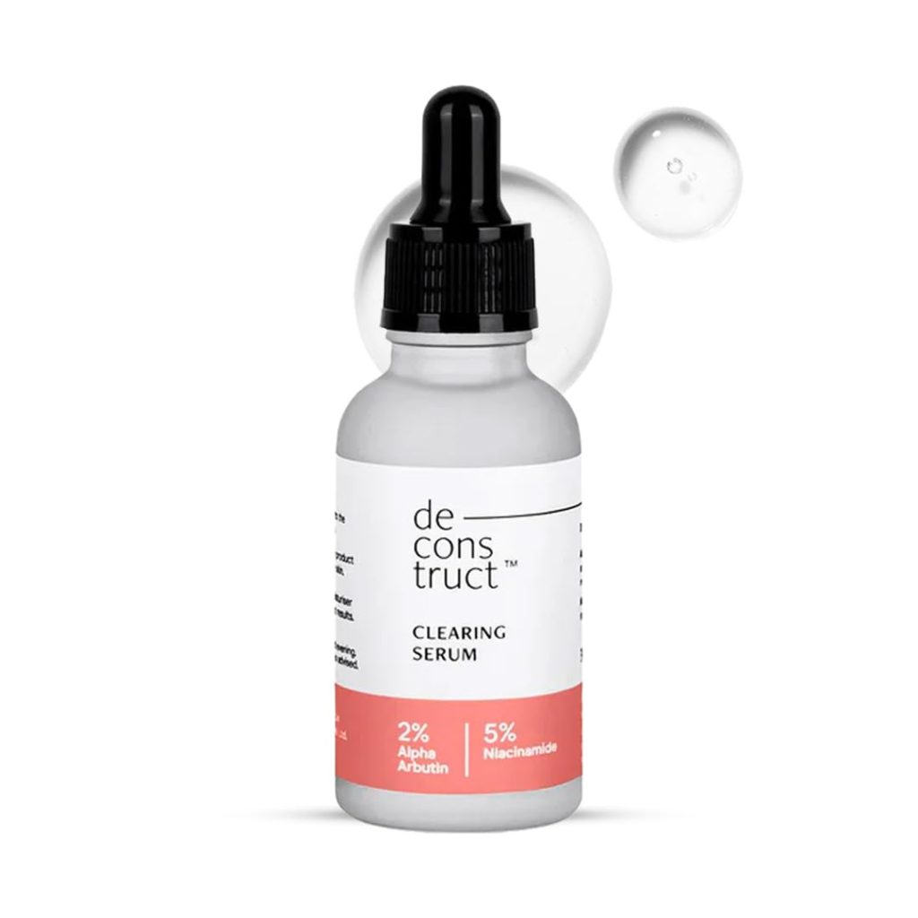 Deconstruct Niacinamide Clearing Serum | Multi-Benefit Serum for Pigmentation, Acne Marks, Dark Spots & Tanning | Tested for Oily & Sensitive Skin | 5% Niacinamide + 2% Alpha Arbutin | Beginner-Friendly | 30ml