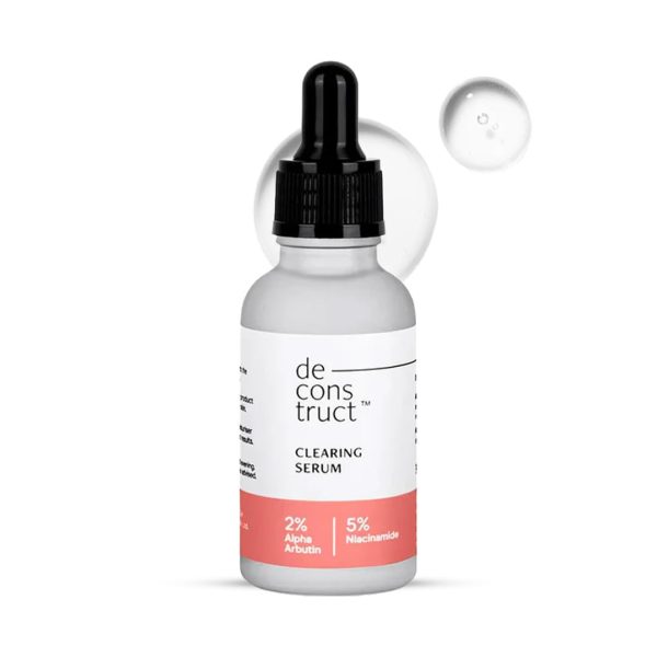 Deconstruct Niacinamide Clearing Serum | Multi-Benefit Serum for Pigmentation, Acne Marks, Dark Spots & Tanning | Tested for Oily & Sensitive Skin | 5% Niacinamide + 2% Alpha Arbutin | Beginner-Friendly | 30ml