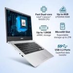 ASUS Chromebook Intel Celeron Dual Core N4500 - (4 GB/128 GB EMMC Storage/Chrome OS) CX1400CKA-EK0335 Chromebook (14 Inch, Transparent Silver, 1.47 Kg) - Image 2