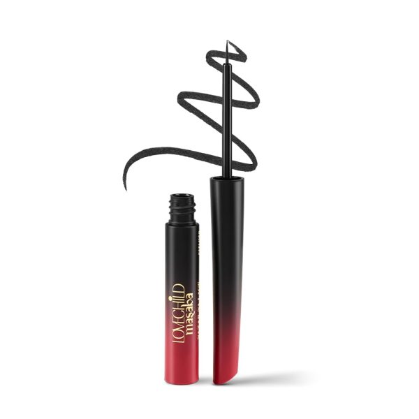 LoveChild Masaba Liquid Eyeliner (Black), Waterproof Smudge-Proof Eyeliner with HD Gloss Finish, Quick Drying Eye Liner and Long Lasting Eye Makeup for Comfortable Wear, 3ml