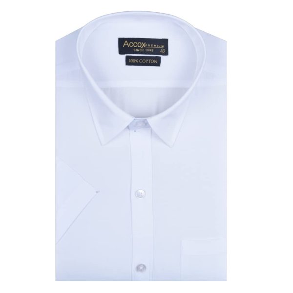 ACCOX Plain Solid Cotton Half Sleeves Regular Fit Formal Shirt for Men(GCR192)