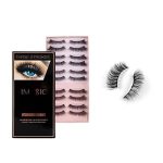 GNASTAS Imagic Professional Synthetic Fibers False Eyelashes, Natural & soft 100% Handmade 3D Eyelashes Pack 10 Pairs (pack of 1) - Image 2