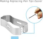 FITVERT Stylus Pen Nibs | Replacement Tips | Compatible with Note 10/20, Tab S6/S7, Includes 5 Refills + 1 Tweezer (Black) 5pcs - Image 4