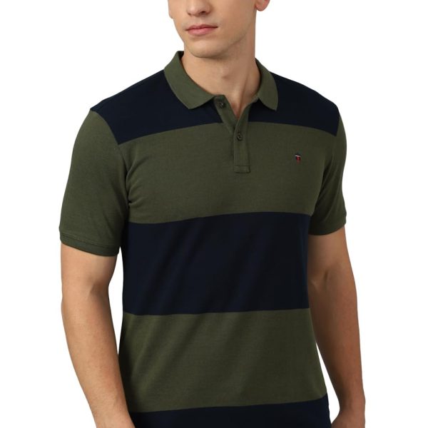 Louis Philippe Men's Premium Solid Polo T-Shirt Slim fit with Color Fastness