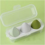 Lenon 3pcs Makeup Blender Makeup Sponge Cosmetic Puff with Storage Box Foundation Powder Beauty Sponge Women Make Up Accessories Tools Beauty Blender Makeup (Color : 3pcs Multicolor with Box) - Image 3