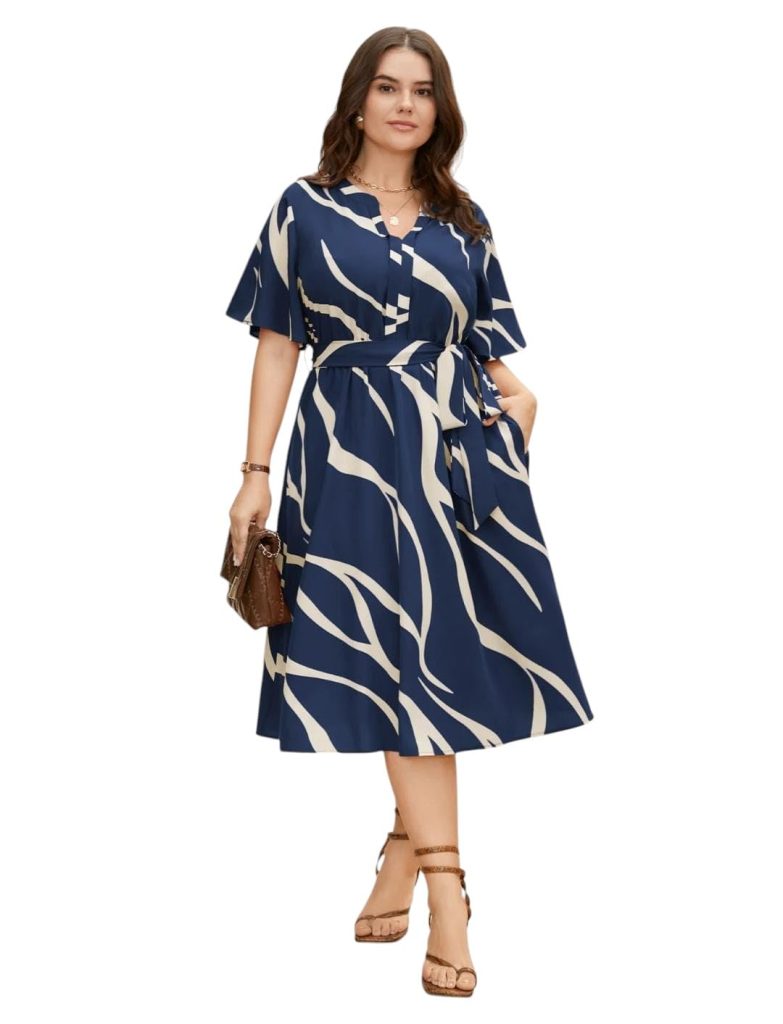 JAIPURFAME One Piece Dress for Women, New American Print Rayon Midi Dress, Stylish, Modern Party Outfit, Perfect for Casual and Formal Occasions