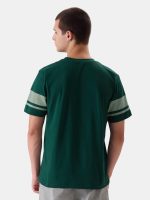 The Souled Store Harry Potter: Slytherin Mens Regular Fit Graphic Printed Half Sleeve Cotton Green T-Shirts - Image 4