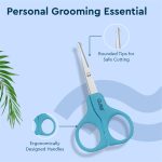 GUBB Safety Scissor Designed for Men and Women With Protective Sleeves | Round Tips for Safe hair cutting | Easy beard and moustache trimming | Multipurpose | Rust resistant | Stainless steel - Image 2