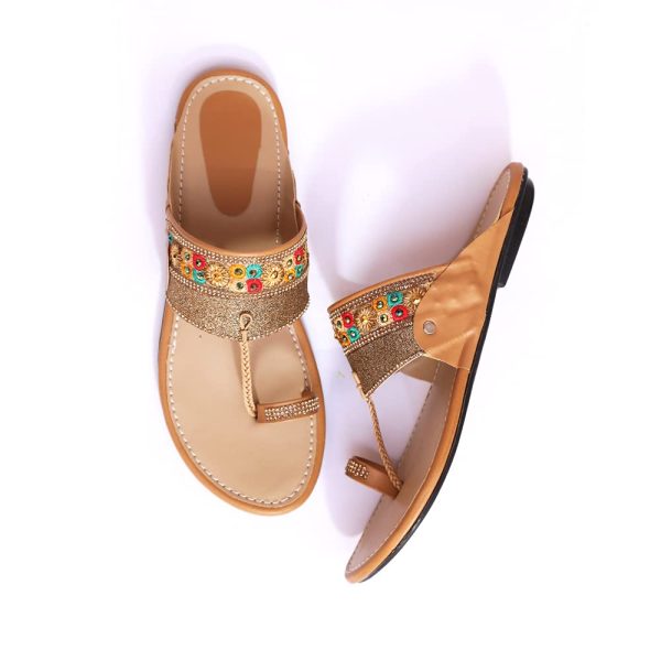 Ladies Hub Kolhapuri Chappal for Women Stylish, Flat Fashion Sandals & Ethnic Slippers for Girls